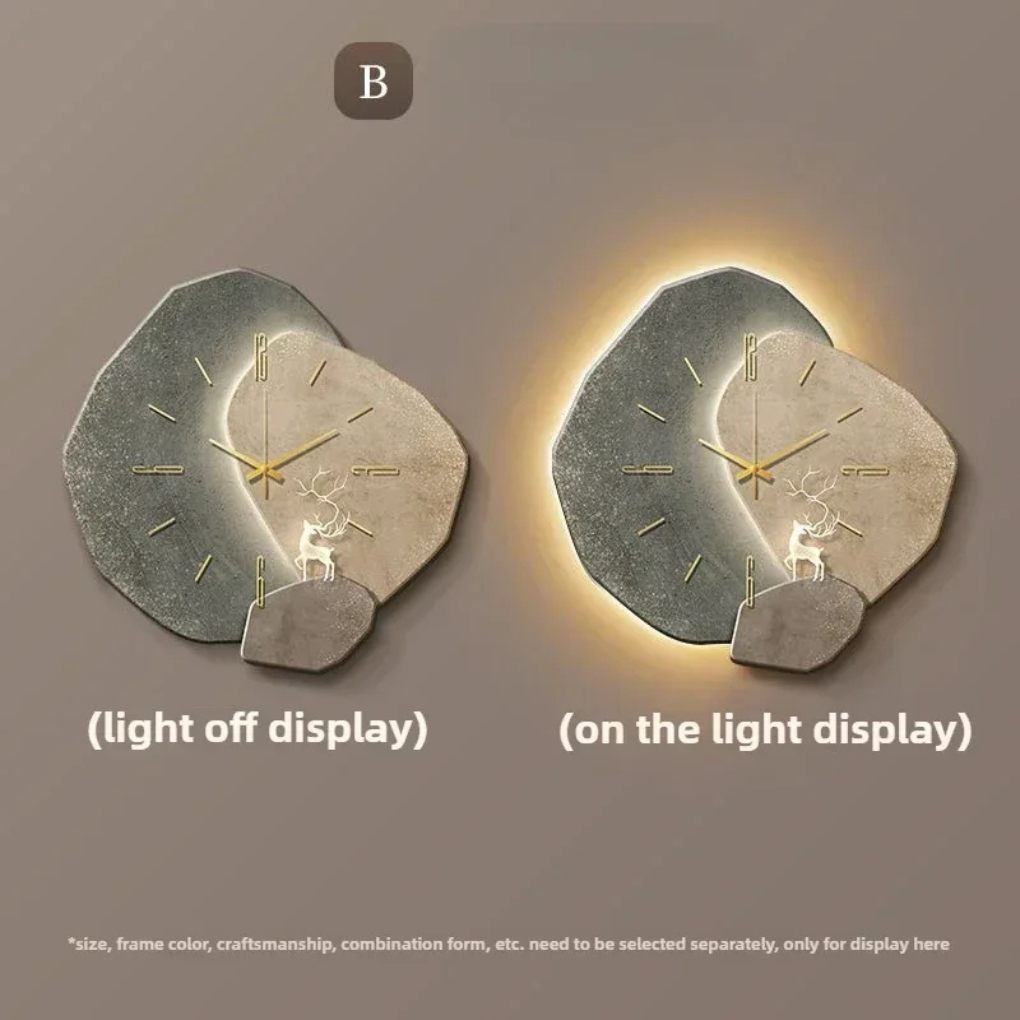 Olvoria | Modern Wall Clock with Integrated LED Light