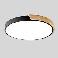 Aelora | Lámpara de techo circular de madera nórdica con luz cálida