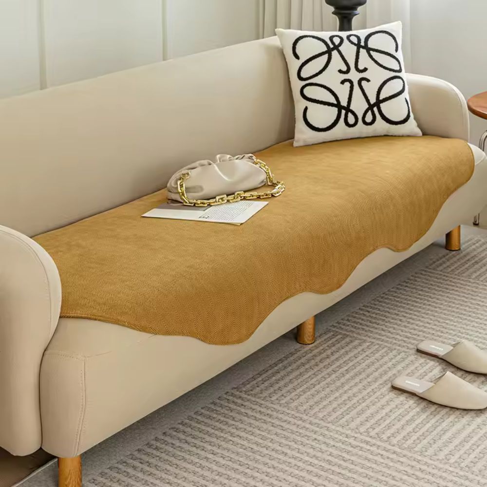 All-Season Plain Contour Fit Sofa Cover