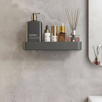 AQUASHELF – Estante de pared elegante para baño con toallero e instalación sin taladro