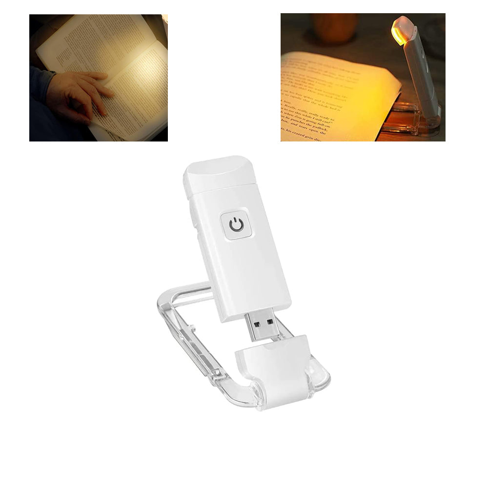Book Light with Clip and USB Charging - Adjustable Reading Lamp