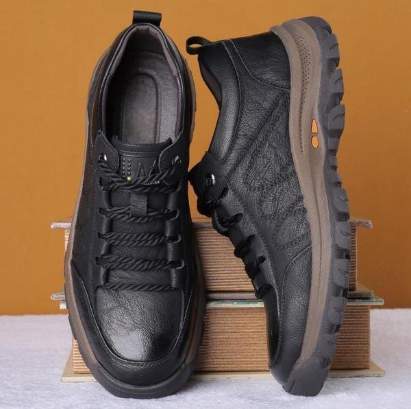 Comfortable and Waterproof Orthopedic Leather Shoes for Men