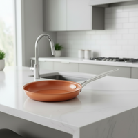 COPPER PAN - Sartén profesional de cobre con recubrimiento antiadherente y distribución perfecta del calor