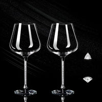 Juego de 2 copas de cristal – Copas de vino elegantes | Altas y lujosas para fiestas y eventos