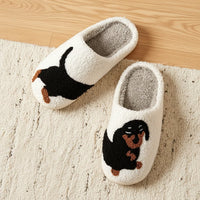 DACHTOES – Zapatillas acogedoras para mujer con diseño de dachshund – comodidad ligera para invierno