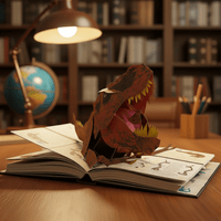DINOCRAFT – Libro desplegable 3D de dinosaurios con precisos conocimientos científicos