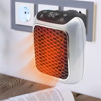 Calefactor eléctrico compacto de cerámica para habitación con temporizador y seguro