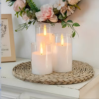 Juego de 3 velas 3D etéreas sin llama