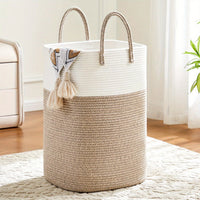 Cesta de lavandería tejida extragrande - Espacio para todas tus cosas, duradera y práctica