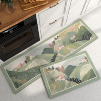 Alfombrilla de cocina floral de secado rápido