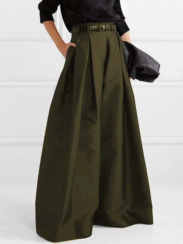 FrenchEva - Elegant pleated trousers with high waist and wide leg for autumn