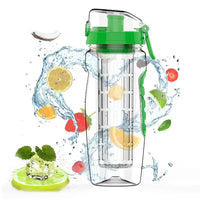 Bouteille infuseur de fruits avec manchon long et indicateur de temps