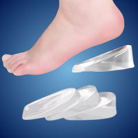 Plantillas elevadoras de talón de gel de silicona LiftComfort | Aumento de altura - alivio del dolor para fascitis plantar - absorción de impactos - mejor postura Olvoria