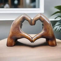 LOVESCULPT WOOD – Figura decorativa de madera hecha a mano para un hogar lleno de amor