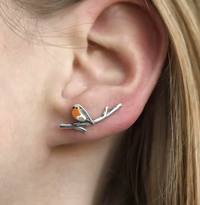 LuckFeather | Boucles d’oreilles en verre teinté faites à la main pour le printemps