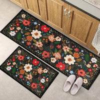 Juego de alfombrillas de cocina floral bohemia Meadow