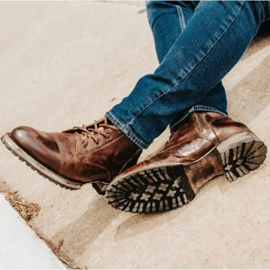 Men's Vintage Style Robust Lace-Up Boots
