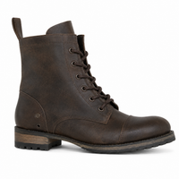 Botas robustas de estilo vintage para hombre con cordones