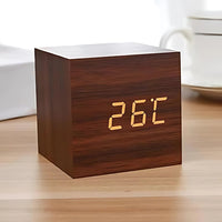 Reloj despertador LED moderno Cube
