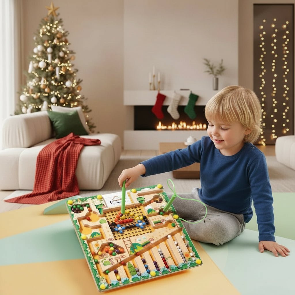 NUMBERRAIL – Montessori Magnetic Maze for Numbers, Colors & Logic