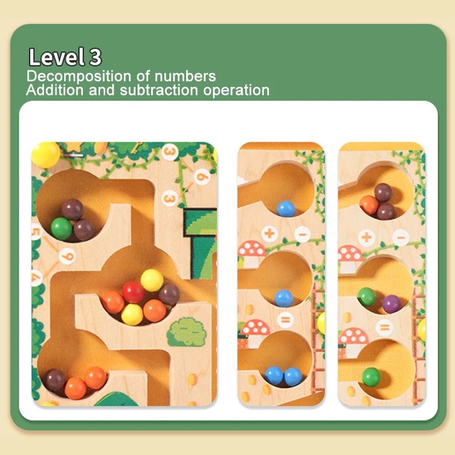 NUMBERRAIL – Montessori Magnetic Maze for Numbers, Colors & Logic