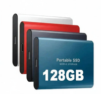 Olvoria | SSD externo de 128GB | USB 3.1 y USB-C de alta velocidad | Tecnología NVMe M.2 | Carcasa de aleación de aluminio a prueba de golpes | Plug & Play para PC, Mac y móvil