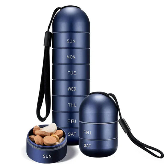 Olvoria | 7 Day Stackable Pill Organizer Container