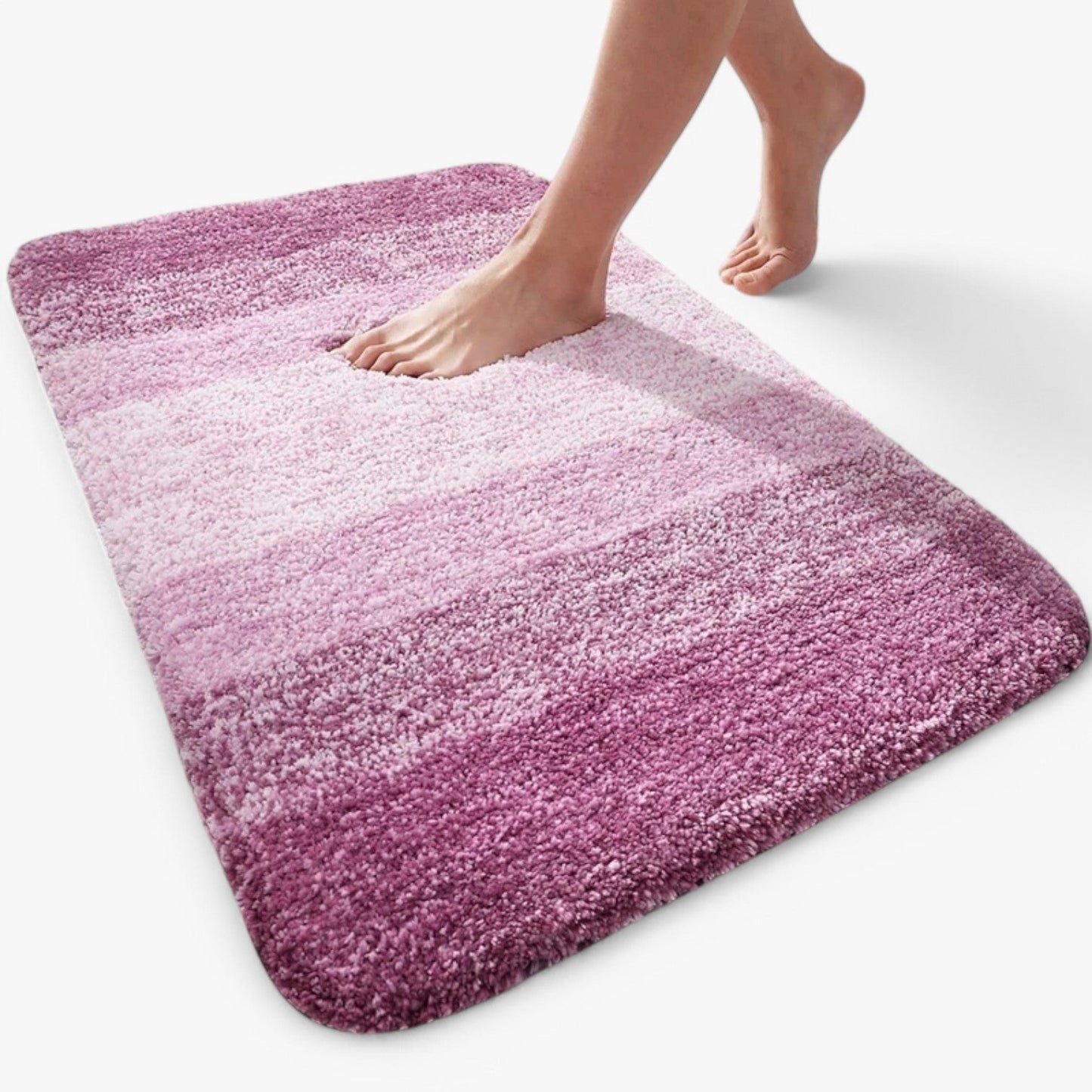 Olvoria | Absorbent Non-Slip Bath Mat with Graduated Stripes
