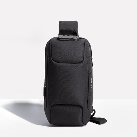 Olvoria | Anti-Theft USB Sling Bag with Lock