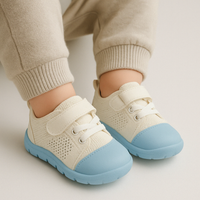 Olvoria | Baskets bébé pieds nus avec velcro et semelle flexible