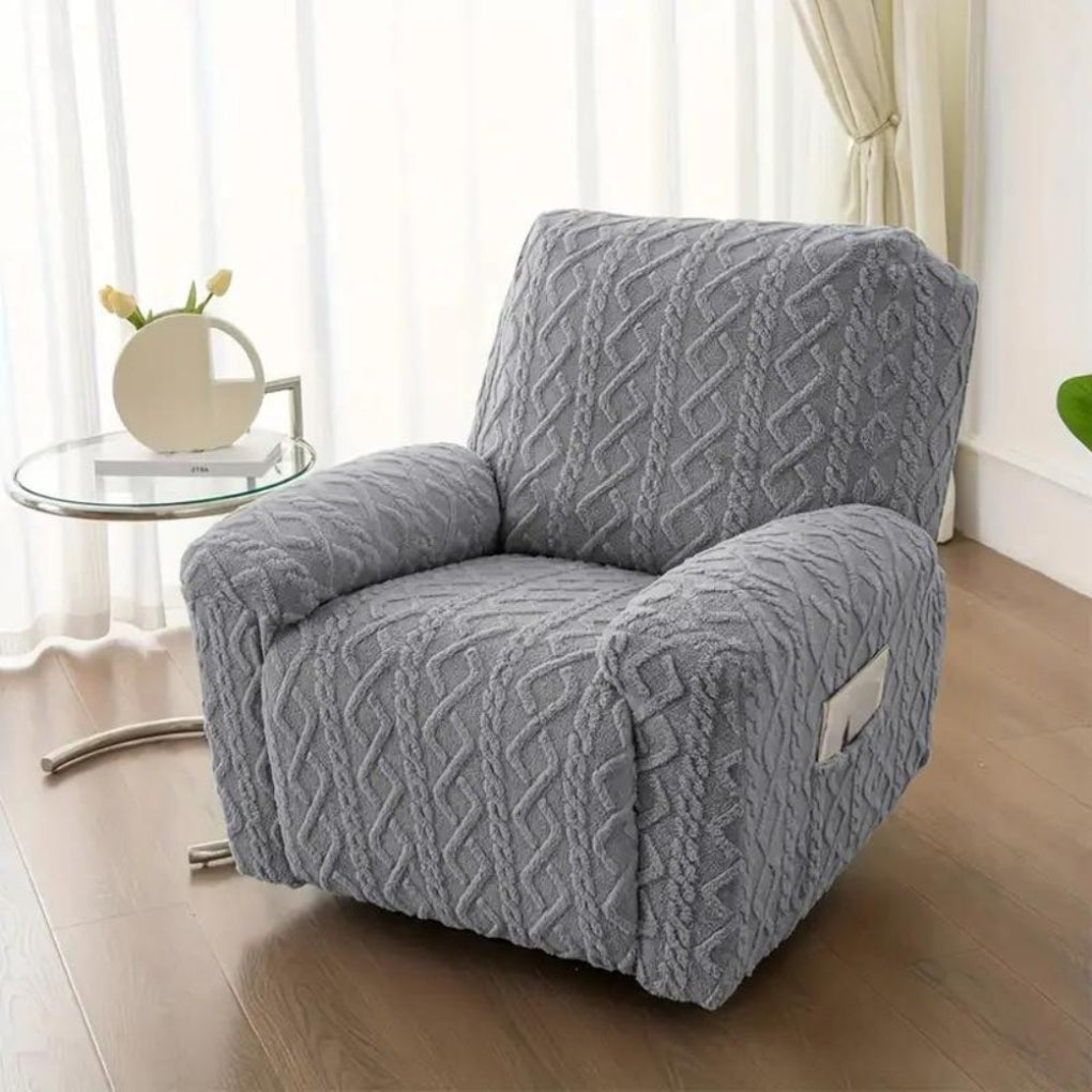 Olvoria | Cable Knit Recliner Sofa Cover