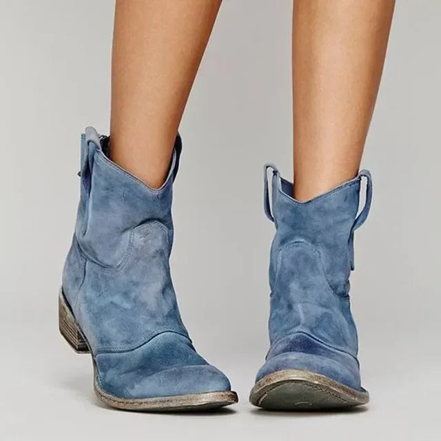 Olvoria | Cowboy Ankle Boot in Vintage Style
