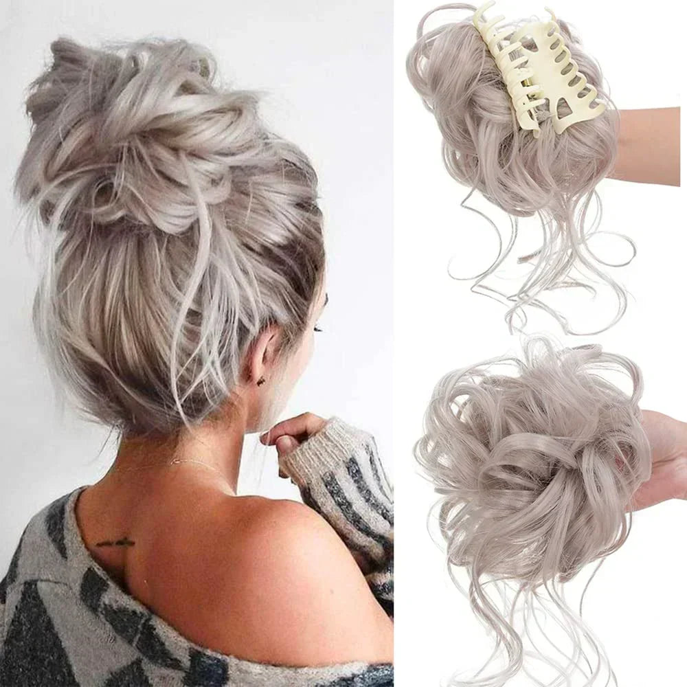 Olvoria | Curly Hair Bun – Clip-in Hair Piece with Volume and Natural Look
