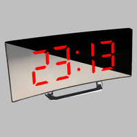 Olvoria | Reloj despertador digital con espejo curvo y función de repetición