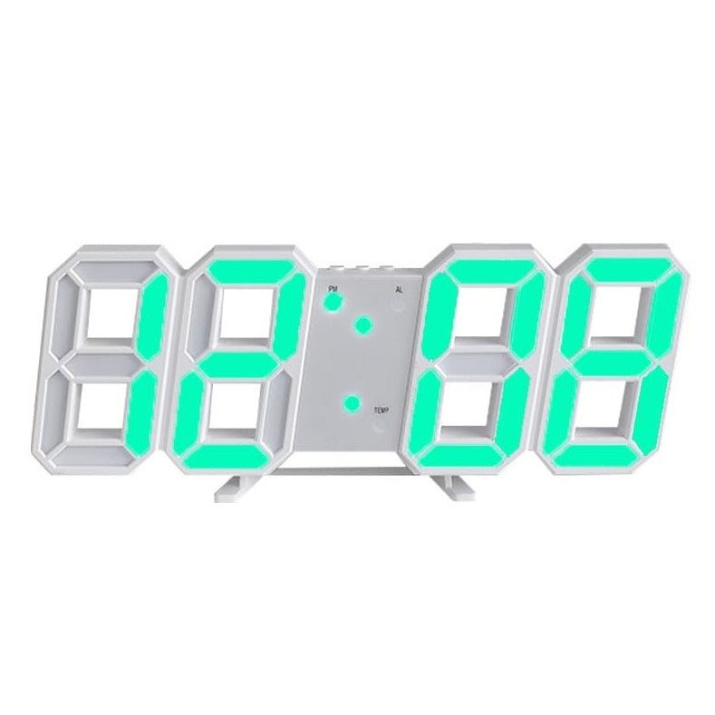 Olvoria | Digital 3D LED Wall Clock – Modern Design with Dimming Function and Optimal Visibility