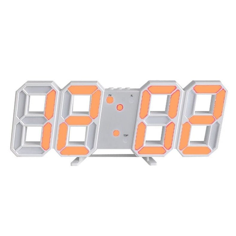 Olvoria | Digital 3D LED Wall Clock – Modern Design with Dimming Function and Optimal Visibility