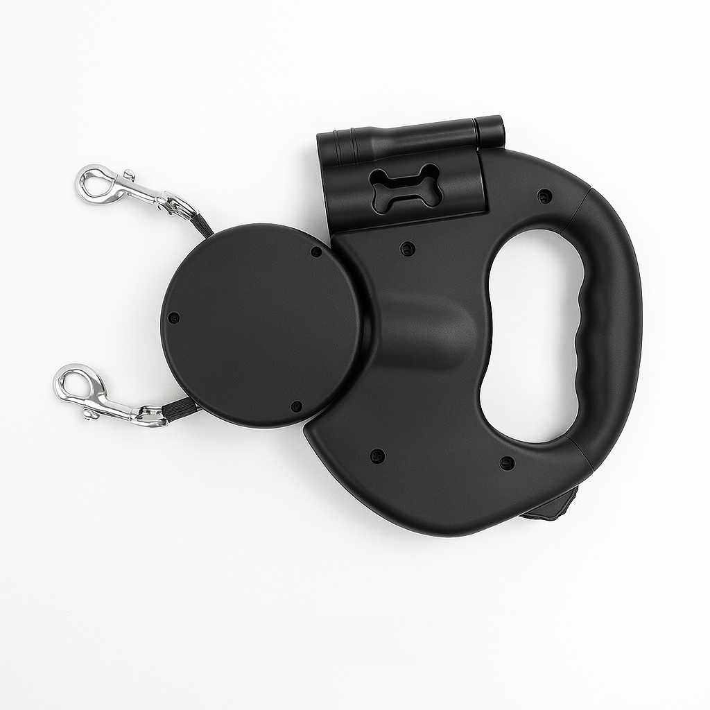 Olvoria | Dual Dog Retractable Leash with 360° Swivel Handle