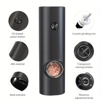 Olvoria | Set eléctrico de molinillo de pimienta y sal con grosor ajustable y luz LED