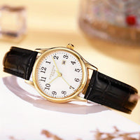 Olvoria | Reloj elegante para mujer - Reloj cuadrado con correa de cuero sintético | Regalo perfecto para ella