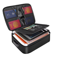 Olvoria | Bolsa organizadora de documentos ignífuga e impermeable – Almacenamiento protector portátil para viaje y seguridad en el hogar