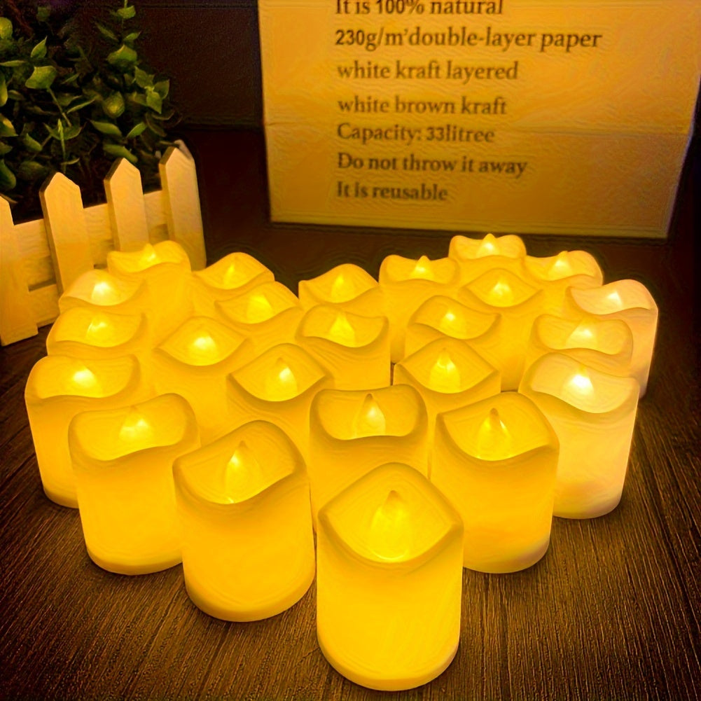 Olvoria | Flameless LED Tea Lights Battery Operated – 24–100 Pieces