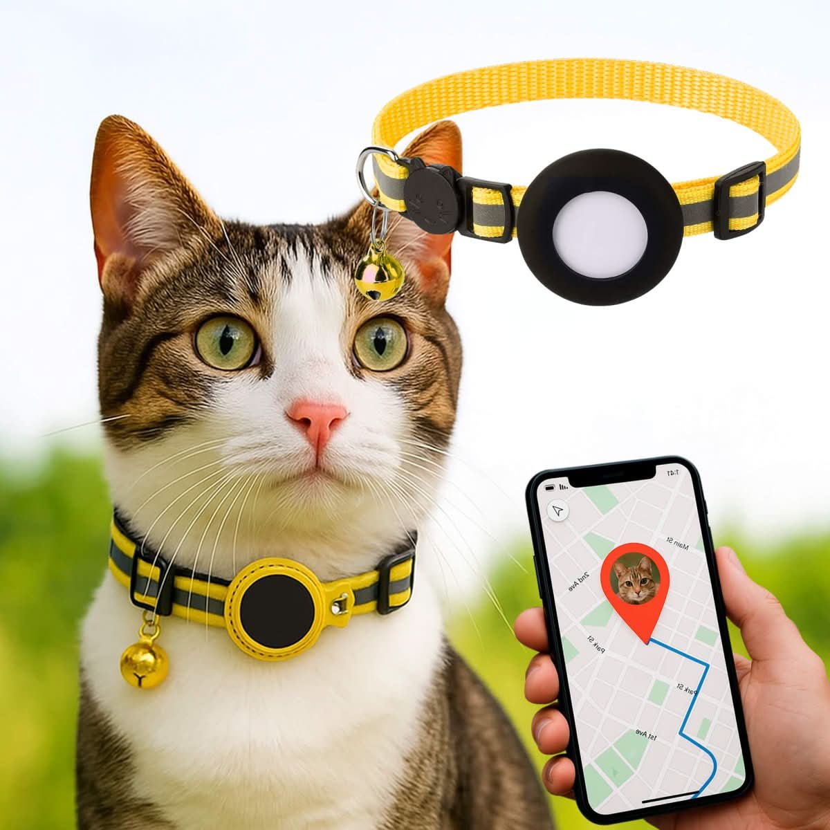 Olvoria | GPS Collar for Cats with Reflective Design