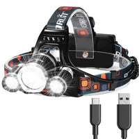 Olvoria | Linterna frontal recargable Hqdz-Td 20000 lúmenes - Impermeable, luz ajustable para exteriores, caza, camping
