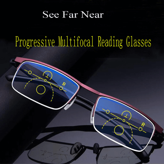 Olvoria | Intelligent Progressive Glasses | ARNO Lens Technology | Photochromic Adjustment | Blue Light Filter & UV400 | Anti-Reflective Coating | Multifocal