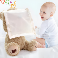 Olvoria | Juguete de peluche interactivo de oso con juego de esconder y mostrar