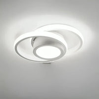 Olvoria | LED stropná lampa s dvojitým kruhovým dizajnom, energeticky úsporná, teplá biela