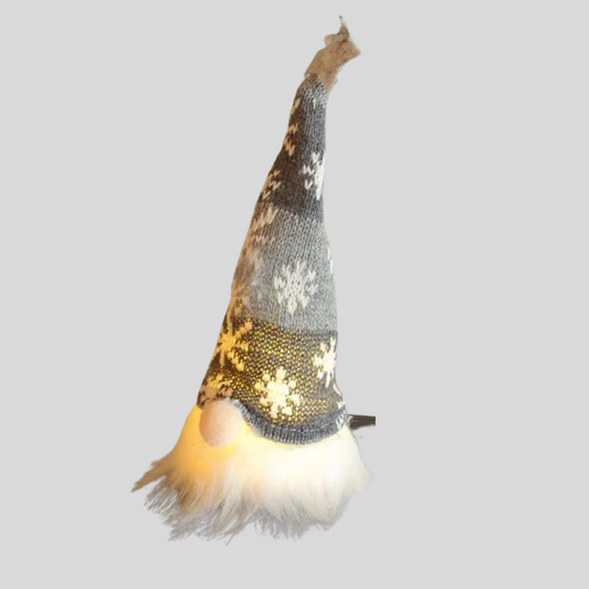 Olvoria | LED Gnome Ornament with Knitted Hat