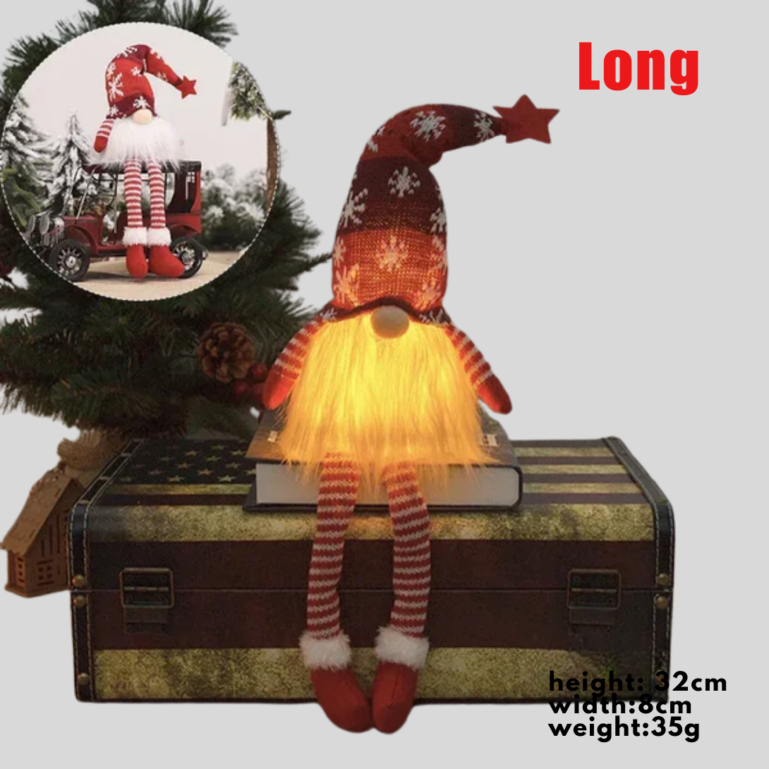 Olvoria | LED Gnome Ornament with Knitted Hat
