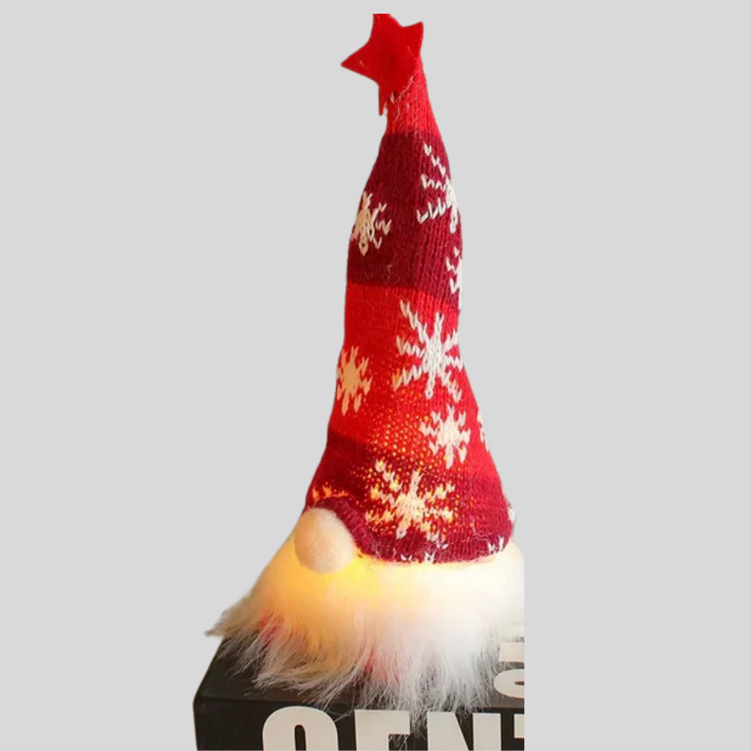 Olvoria | LED Gnome Ornament with Knitted Hat