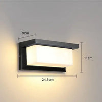 Olvoria | LED vonkajšia lampa s pohybovým senzorom, obdĺžnikový dizajn